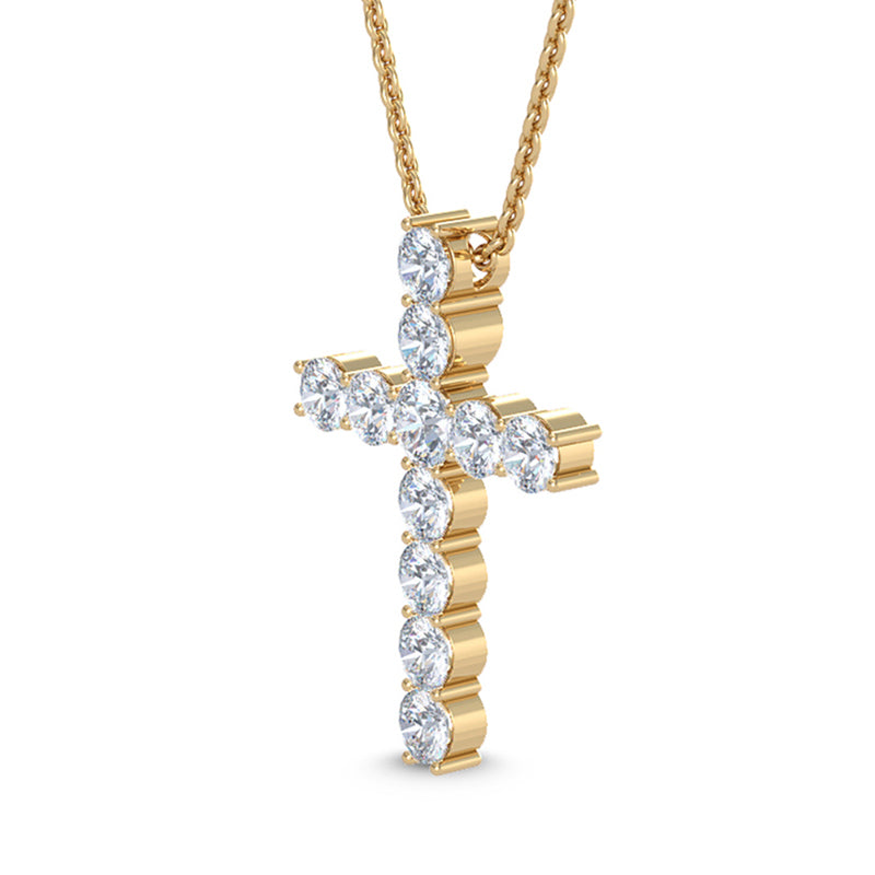Lab Grown Diamond Cross Pendant — source LGPCR0052-2.jpg (media 46371015917671)