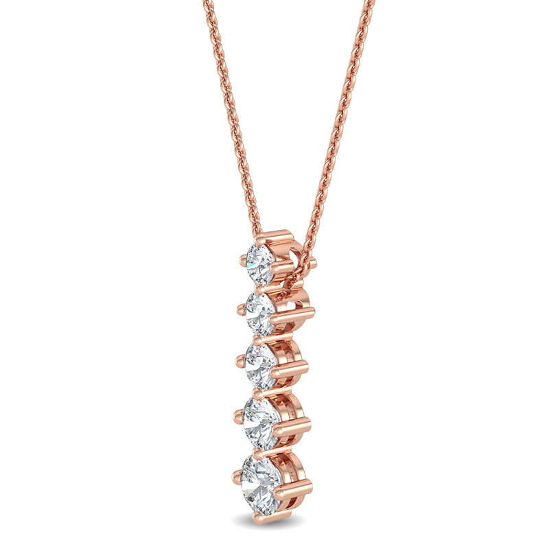 Five Stone Journey Lab Grown Diamond Necklace (1ctw) — MET-WN-0033 — source LGRFN0006-2.jpg
