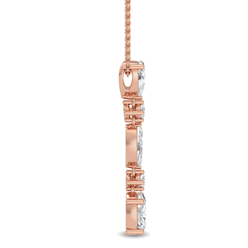 Multi Shape Lab Grown Diamond Drop Necklace (1-5/8ctw) — MET-WN-0039 — source LGRFN0010-3.jpg