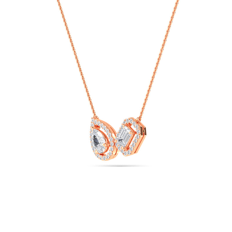 Toi et Moi Pear and Emerald Cut Lab Grown Diamond Halo Necklace (1-3/8ctw) — MET-WN-0047 — source LGRFN0012-2.jpg