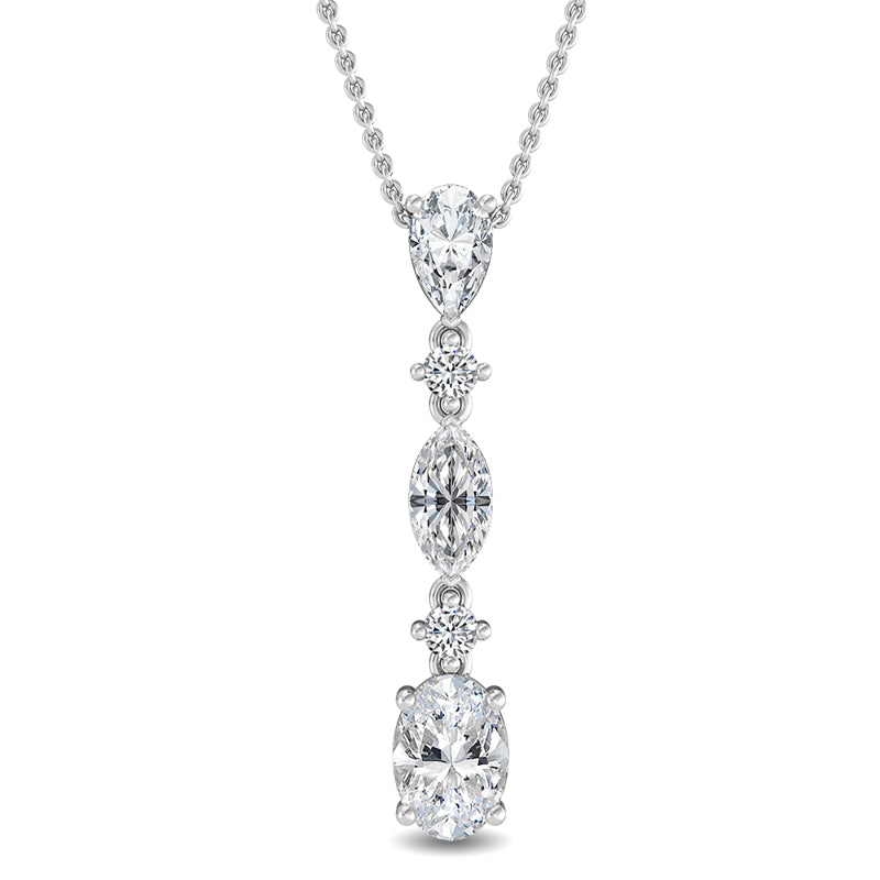 Multi Shape Lab Grown Diamond Drop Necklace (1-5/8ctw) — MET-WN-0039 — source LGWFN0058-1.jpg