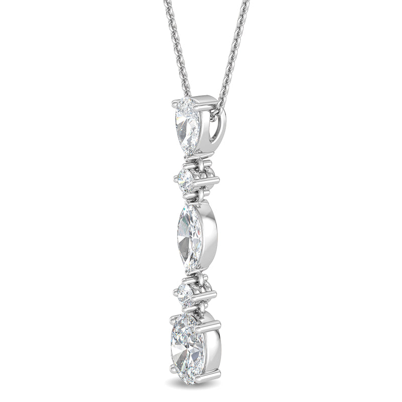 Multi Shape Lab Grown Diamond Drop Necklace (1-5/8ctw) — MET-WN-0039 — source LGWFN0058-2.jpg