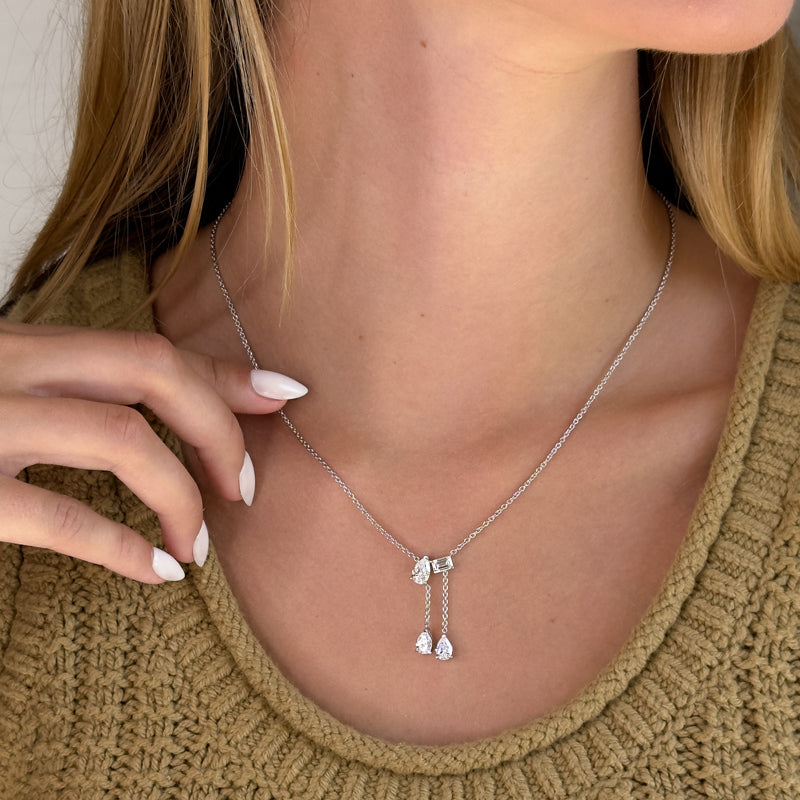 Toi et Moi Lab Grown Diamond Drop Necklace (2ctw) — MET-WN-0045 — source LGWFN0059-neck.jpg