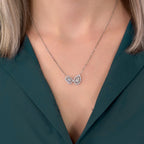Toi et Moi Pear and Emerald Cut Lab Grown Diamond Halo Necklace (1-3/8ctw) — MET-WN-0047 — source LGWFN0060-neck.jpg