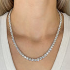 Graduated Riviera Round Lab Grown Diamond Tennis Necklace — MET-WN-0043 — source LGWFN0070-neck.jpg