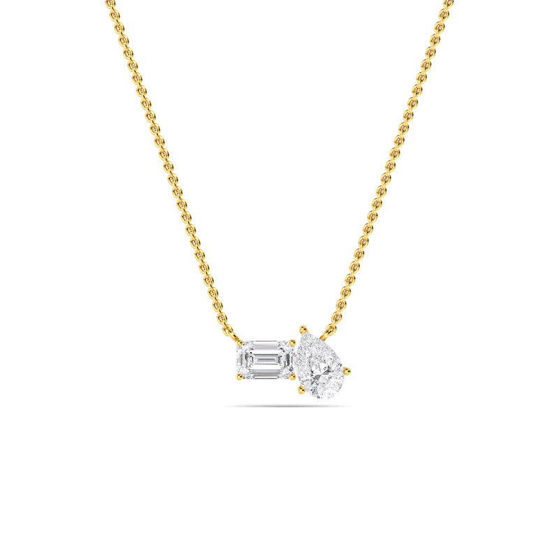 Linear Toi et Moi Pear and Emerald Cut Lab Grown Diamond Necklace (1ctw) — MET-WN-0037 — source LGYFN0012-1.jpg