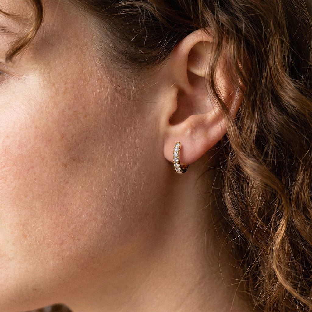 12 mm hoop earrings worn for scale; styling reference | MET-RE-0002