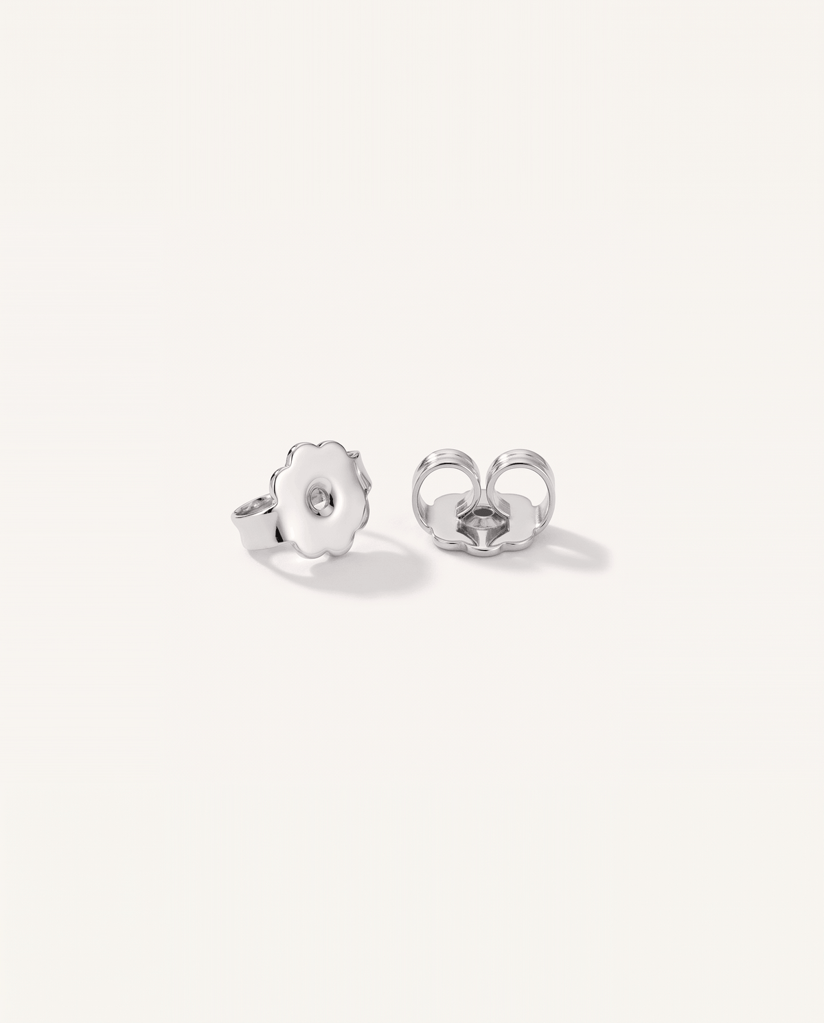 Hidden-Halo Lab-Grown Diamond Stud Earrings in white gold, view 4 | MET-RE-0014-M04