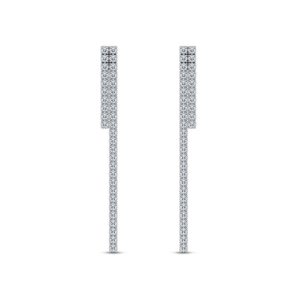 Linear Lab-Grown Diamond Drop Earrings in white gold, view 1 | MET-RE-0029-M01
