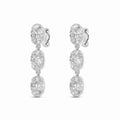 Oval Lab-Grown Diamond Drop Earrings in white gold, view 1 | E047-M01