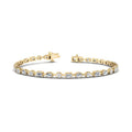 Yellow Gold Perfect Mix Shape Tennis Bracelet (4ctw)