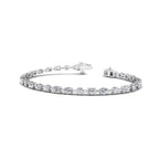 Yellow Gold Perfect Mix Shape Tennis Bracelet (4ctw) — MET-WB-0002 - 14K White Gold