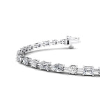 Yellow Gold Perfect Mix Shape Tennis Bracelet (4ctw) — MET-WB-0002 - 14K White Gold