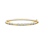 Yellow Gold Harmony Marquise Bangle (3/4ctw)