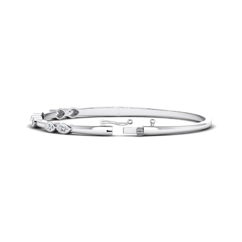 Harmony Marquise Bangle (3/4ctw) — MET-WB-0004 - 14K White Gold