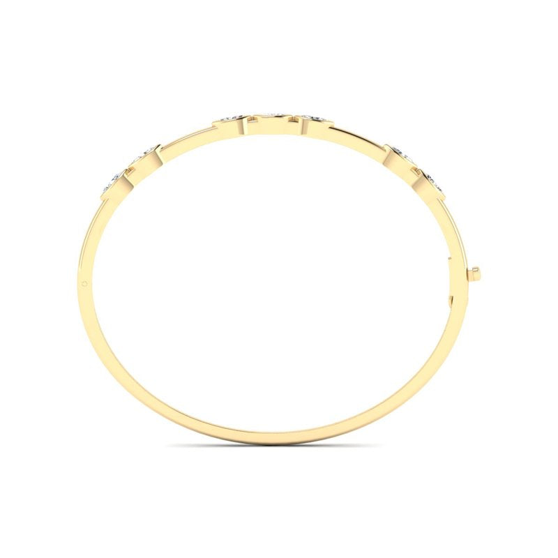 Harmony Marquise Bangle (3/4ctw) — MET-WB-0004 - 14K Yellow Gold
