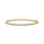 Yellow Gold Elegant Thin Bangle (2ctw)
