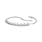 Bubble Bezel Bracelet (1ctw) — MET-WB-0007 - 14K White Gold