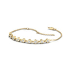 Bubble Bezel Bracelet (1ctw) — MET-WB-0007 - 14K Yellow Gold