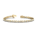 Yellow Gold Bezel Mix Shaped Tennis Bracelet (4ctw)