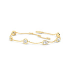 Mixed Shaped Lab Grown Diamond Bracelet (9/10ctw) — MET-WB-0011 - 14K Yellow Gold