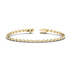Yellow Gold Bubble Bezel Tennis Bracelet (1ctw)