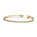 Bubble Bezel Tennis Bracelet (1ctw) — MET-WB-0012 - 14K Yellow Gold