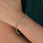 Bubble Bezel Tennis Bracelet (1ctw) — MET-WB-0012 - 14K Yellow Gold