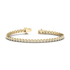 Yellow Gold Round Bezel Bracelet (3-1/5ctw)