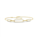 Yellow Gold Paper Clip Lab Grown Diamond Adjustable Bracelet (1/3ctw)