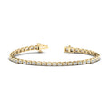 Yellow Gold Airy Emerald Bezel Tennis Bracelet (3-1/2ctw)