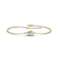 Yellow Gold Pear Bezel Bracelet (1/2ct)