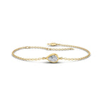 Yellow Gold Pear Bezel Bracelet (1/2ct)