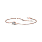 Marquise Bezel Bracelet (1/2ct) — MET-WB-0022 - 14K Rose Gold