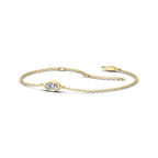Marquise Bezel Bracelet (1/2ct) — MET-WB-0022 - 14K Yellow Gold