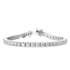 White Gold 9ctw Lab Grown Diamond Tennis Bracelet