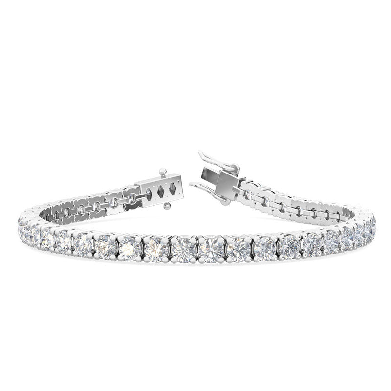 White Gold 9ctw Lab Grown Diamond Tennis Bracelet
