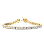 Yellow Gold 8ctw Lab Grown Diamond Tennis Bracelet