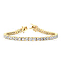 Yellow Gold 7ctw Lab Grown Diamond Tennis Bracelet