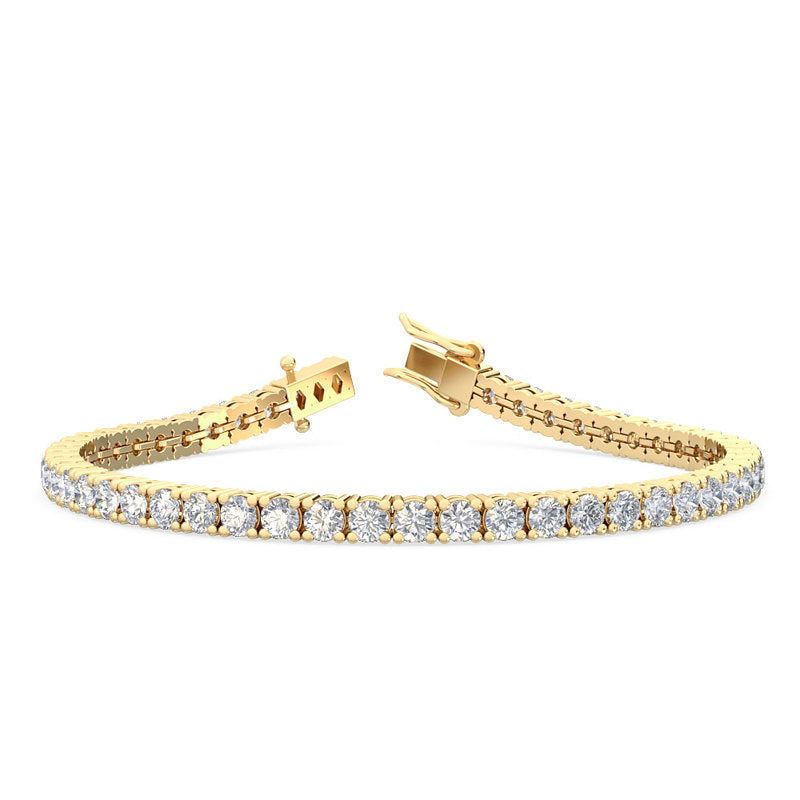 Yellow Gold 6ctw Lab Grown Diamond Tennis Bracelet