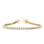 Yellow Gold 5ctw Lab Grown Diamond Tennis Bracelet