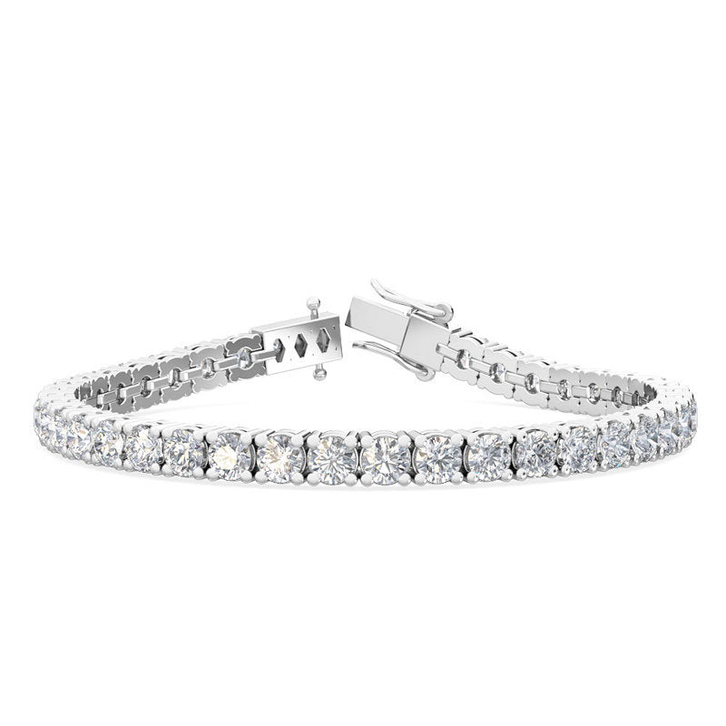White Gold 18ctw Lab Grown Diamond Tennis Bracelet