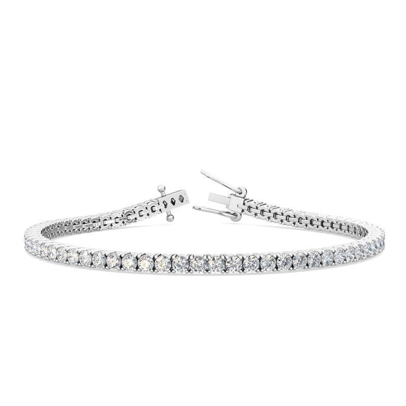 White Gold 4ctw Lab Grown Diamond Tennis Bracelet