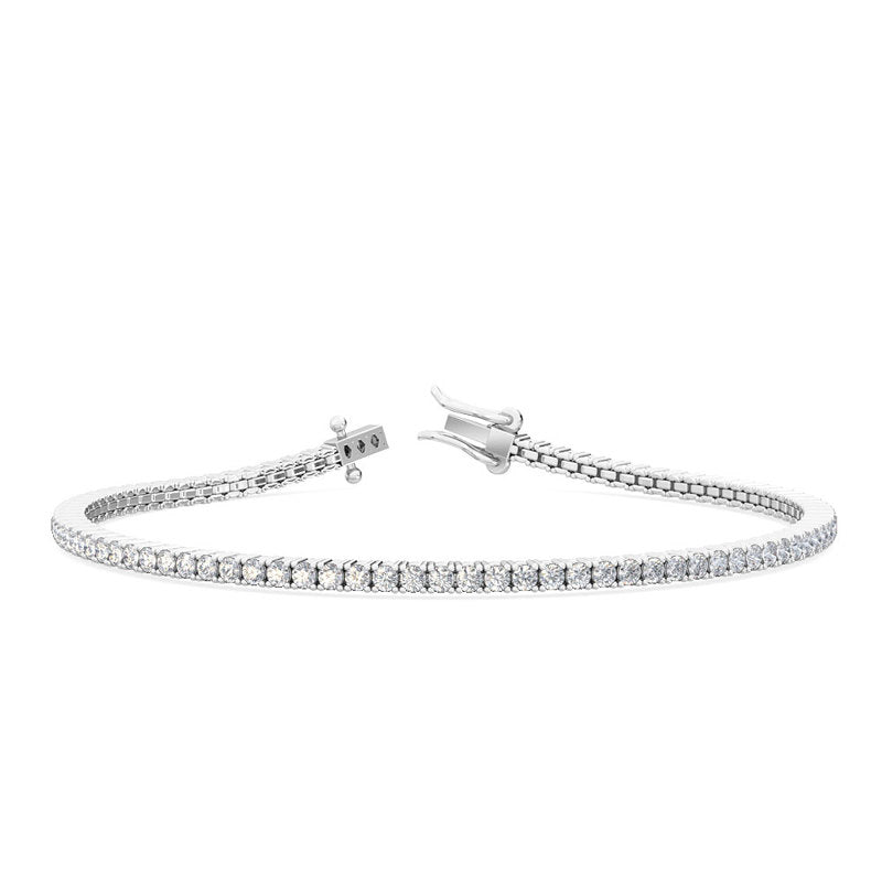White Gold 2ctw Lab Grown Diamond Tennis Bracelet