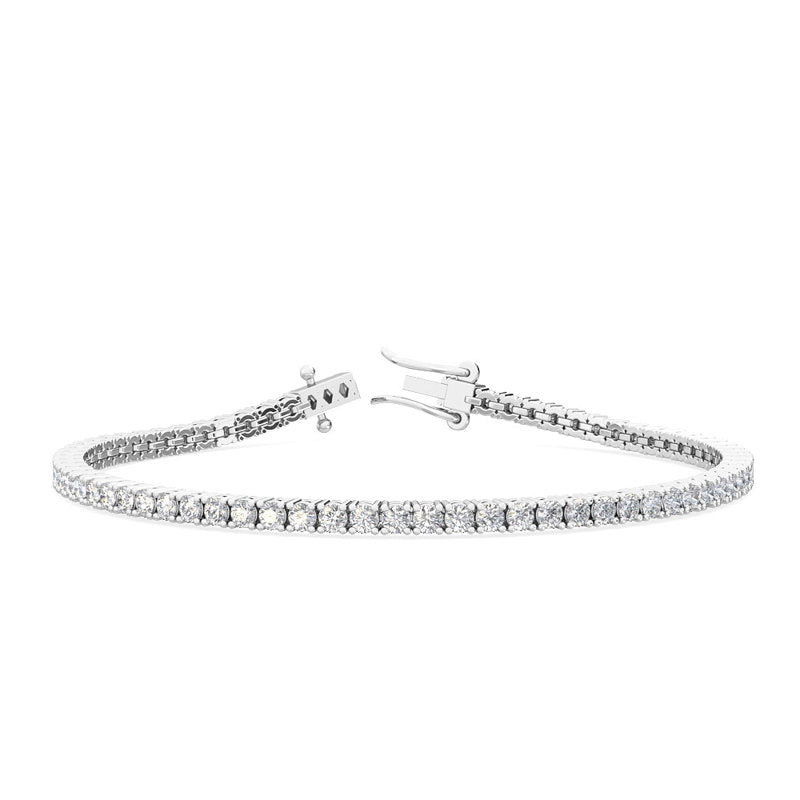 White Gold 3ctw Lab Grown Diamond Tennis Bracelet