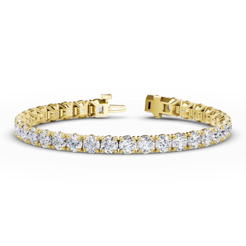 Yellow Gold 17ctw Rivera Tennis Bracelet