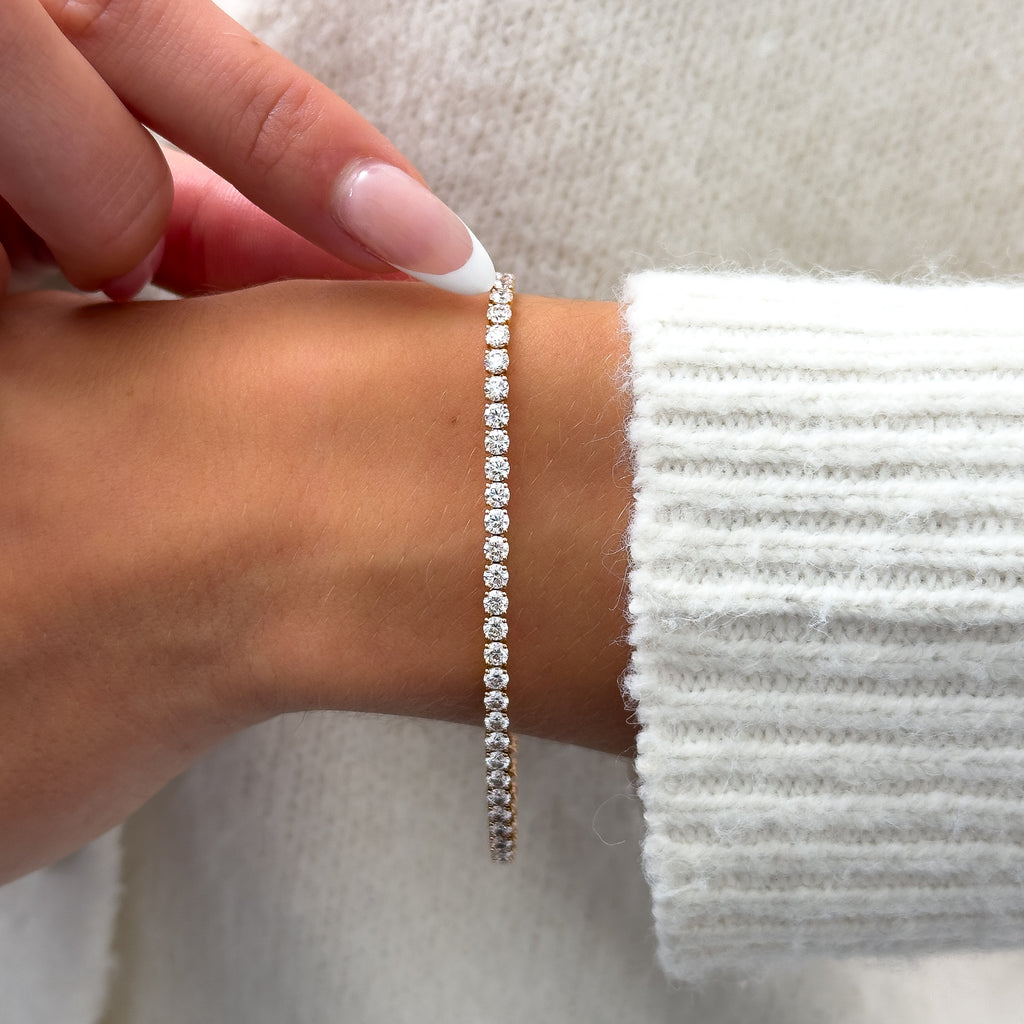 White Gold 5ctw Rivera Tennis Bracelet — MET-WB-0047 — additional view