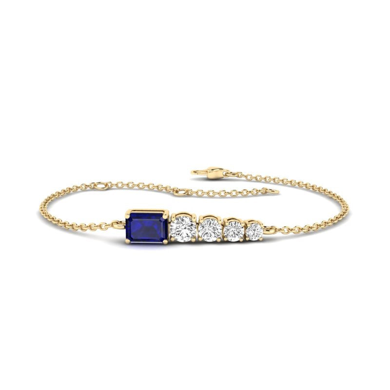 Yellow Gold Kate Sapphire & Diamond Bracelet