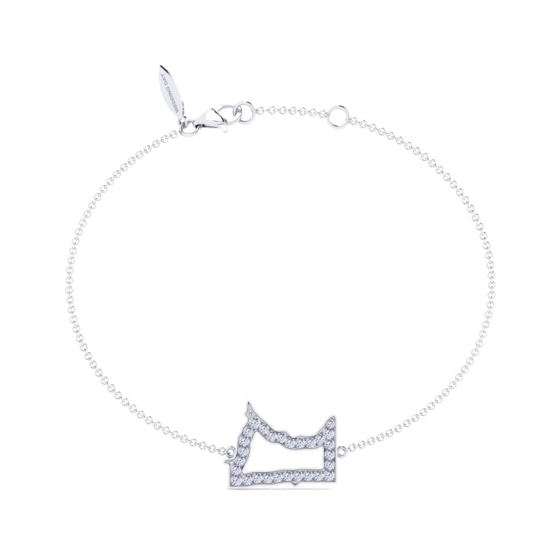 Sterling Silver Lab Grown Diamond Minnesota Bracelet
