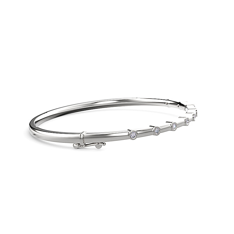 Silver Starlight Diamond Bangle — MET-WB-0062 — additional view